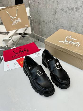 Colestore Louboutin CL Moc Lug Loafers - calf leather - Black - Women