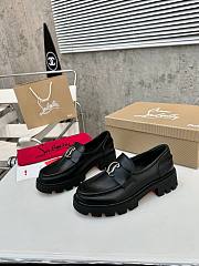 Colestore Louboutin CL Moc Lug Loafers - calf leather - Black - Women - 2