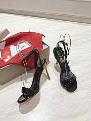 Colestore Christian Louboutin Ginko Girl 85mm Sandals Black Shiny - 1