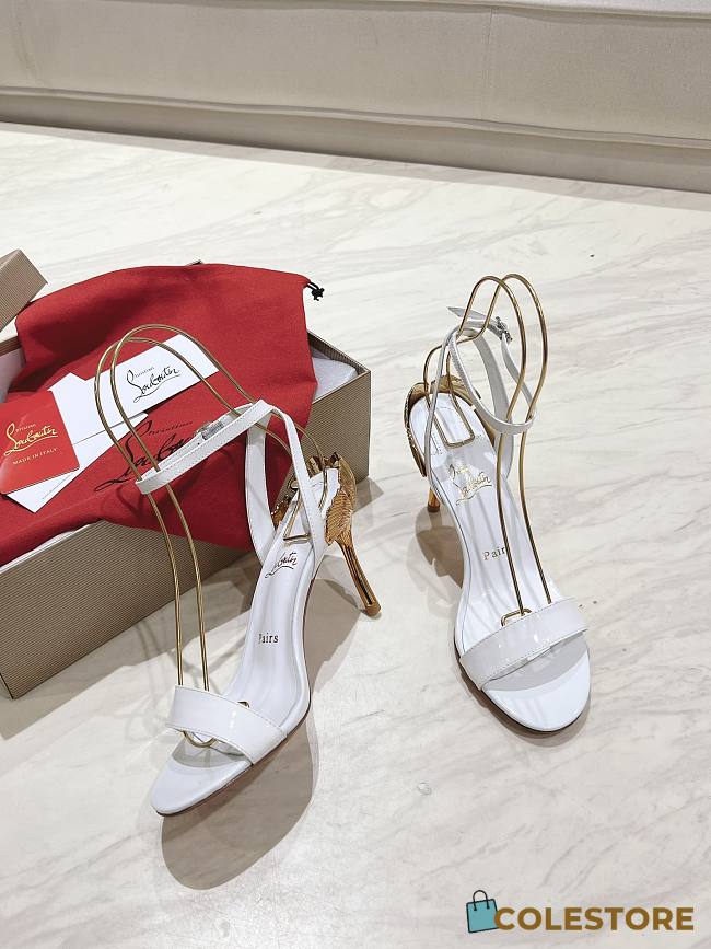 Colestore Christian Louboutin Ginko Girl 85mm Sandals White - 1