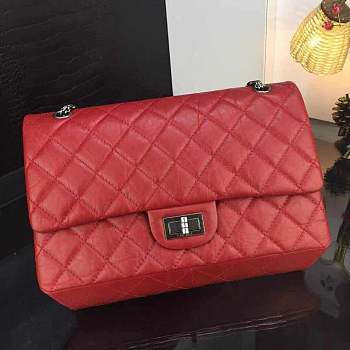 Colestore Chanel 226 Matelasse Red Leather Shoulder Bag 28 x 19 x 6 cm