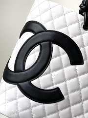 Colestore Chanel Cambon Large Tote Bag White 30x25x15cm - 3