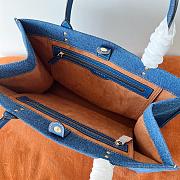 Colestore Versace La Medusa Denim Large Tote Bag Blue 40x16x29cm - 5
