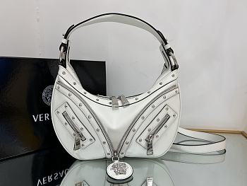 Colestore Versace Repeat Hobo Bag Rockstud White 40 x 8 x 28cm