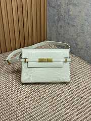 Colestore YSL Saint Laurent Ysl Manhattan Bag Crocodile Leather White 29x20x7.5cm - 1
