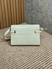 Colestore YSL Saint Laurent Ysl Manhattan Bag Crocodile Leather White 29x20x7.5cm - 6