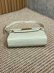 Colestore YSL Saint Laurent Ysl Manhattan Bag Crocodile Leather White 29x20x7.5cm - 2
