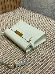 Colestore YSL Saint Laurent Ysl Manhattan Bag Crocodile Leather White 29x20x7.5cm - 3