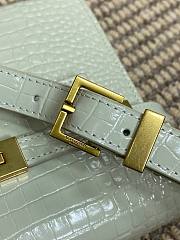 Colestore YSL Saint Laurent Ysl Manhattan Bag Crocodile Leather White 24x6x17.5cm - 4
