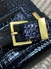 Colestore YSL Saint Laurent Ysl Manhattan Bag Crocodile Leather Black 24x6x17.5cm - 5