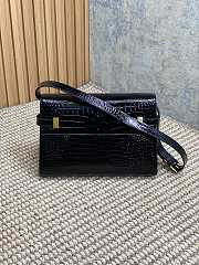 Colestore YSL Saint Laurent Ysl Manhattan Bag Crocodile Leather Black 24x6x17.5cm - 4