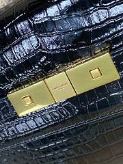 Colestore YSL Saint Laurent Ysl Manhattan Bag Crocodile Leather Black 24x6x17.5cm - 2