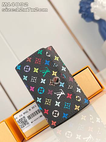 Colestore Louis Vuitton x Takashi Murakami 4 Key Holder Black 12 x 7 x 2 cm