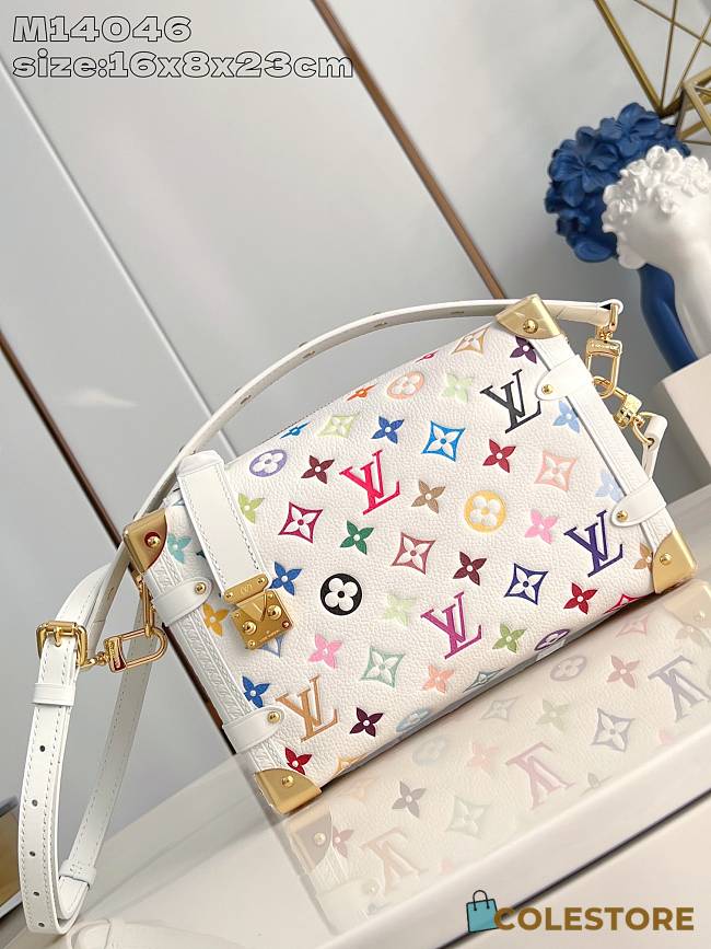 Colestore Louis Vuitton x Takashi Murakami Side Trunk MM White 25SS New Bag 23 x 16 cm - 1