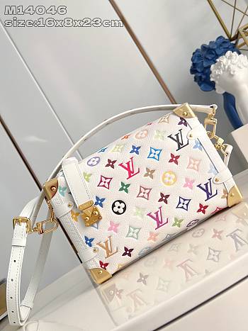 Colestore Louis Vuitton x Takashi Murakami Side Trunk MM White 25SS New Bag 23 x 16 cm