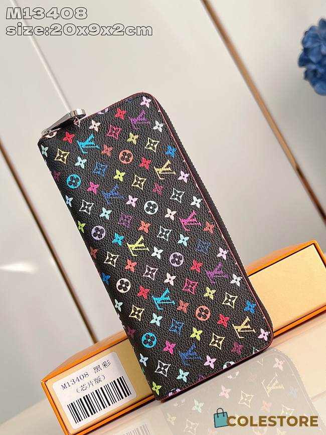 Colestore Louis Vuitton x Takashi Murakami New 25SS Clémence Wallet Black 20 x 9 x 2 CM - 1