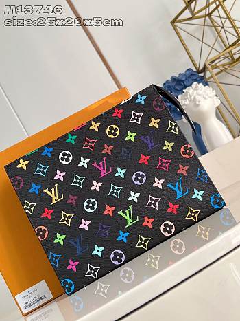 Colestore Louis Vuitton x Takashi Murakami Toiletry Pouch Black 25 x 20 x 5 cm