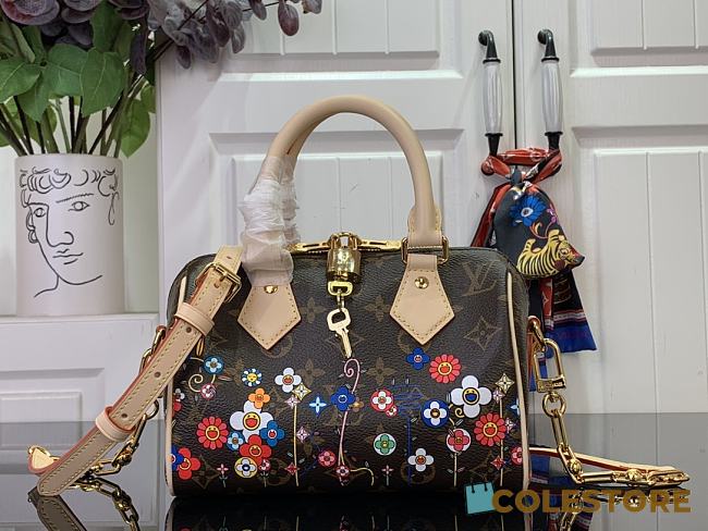 Colestore Louis Vuitton x Takashi Murakami Speedy Monogram 20.5x13.5x12 cm  - 1