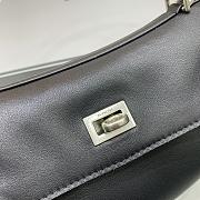 Colestore Balenciaga Women's Medium Rodeo Leather Handbag Silver Hardware Black 29x20x10cm - 6