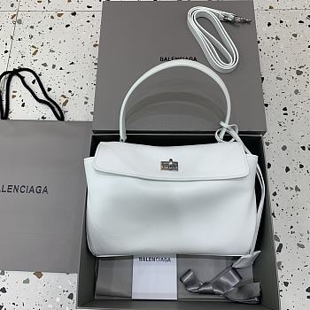 Colestore Balenciaga Women's Medium Rodeo Leather Handbag White 29x20x10cm
