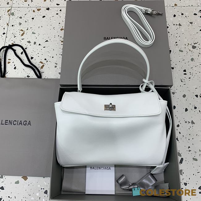 Colestore Balenciaga Women's Medium Rodeo Leather Handbag White 35x23x11cm - 1