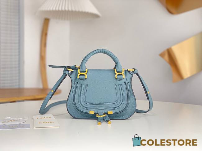 Colestore Chloe Marcie Mini Double Carry Tote Bag Blue 21*16*8cm - 1