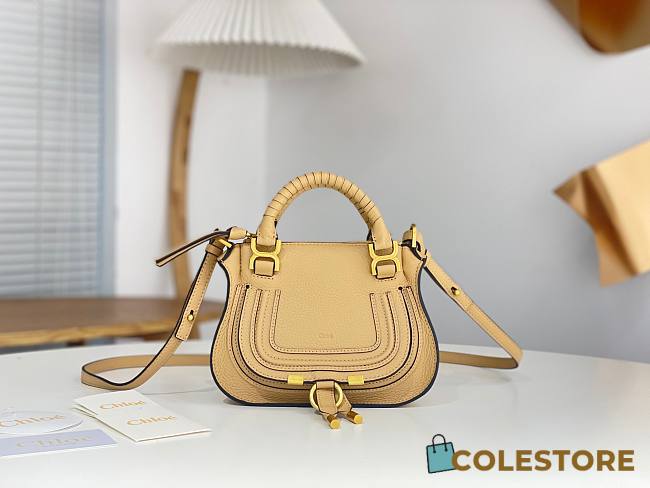 Colestore Chloe Marcie Medium Double Carry Tote Bag Beige 30*23*10cm - 1