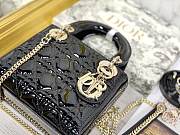 Colestore Dior Lady Dior Black Shiny Gold Hardware 17×7×15 cm - 2