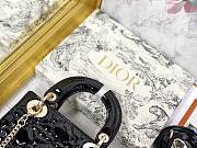 Colestore Dior Lady Dior Black Shiny Gold Hardware 17×7×15 cm - 3