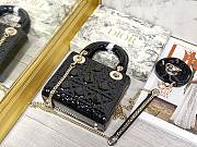 Colestore Dior Lady Dior Black Shiny Gold Hardware 17×7×15 cm - 5