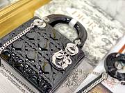 Colestore Dior Lady Dior Black Shiny Silver Hardware 17×7×15 cm - 4