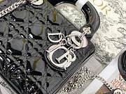 Colestore Dior Lady Dior Black Shiny Silver Hardware 17×7×15 cm - 2