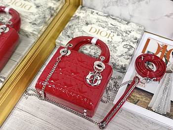 Colestore Dior Lady Dior Red Shiny 17×7×15 cm