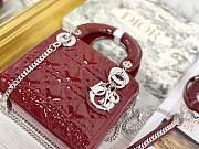 Colestore Dior Lady Dior Rouge Shiny Silver Hardware 17×7×15 cm - 5