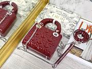 Colestore Dior Lady Dior Rouge Shiny Silver Hardware 17×7×15 cm - 2