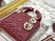 Colestore Dior Lady Dior Rouge Shiny Gold Hardware 17×7×15 cm - 2