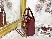 Colestore Dior Lady Dior Rouge Shiny Gold Hardware 17×7×15 cm - 4