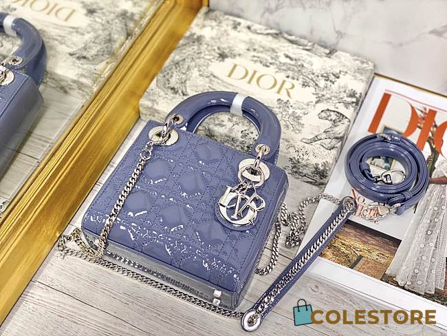 Colestore Dior Lady Dior Blue Shiny 17×7×15 cm - 1