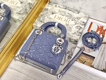 Colestore Dior Lady Dior Blue Shiny 17×7×15 cm