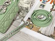 Colestore Dior Lady Dior Green Silver Hardware 17×7×15 cm - 5