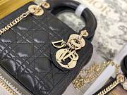Colestore Dior Lady Dior Black Gold Hardwware 17×7×15 cm - 6