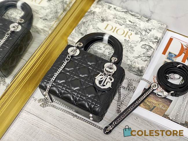Colestore Dior Lady Dior Black Silver Hardware 17×7×15 cm - 1