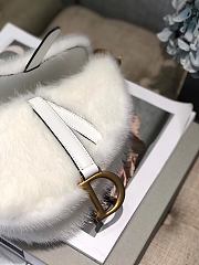 Colestore Dior Saddle Bag White Fur  - 2