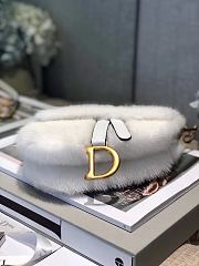 Colestore Dior Saddle Bag White Fur  - 5