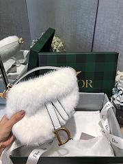 Colestore Dior Saddle Bag White Fur  - 6