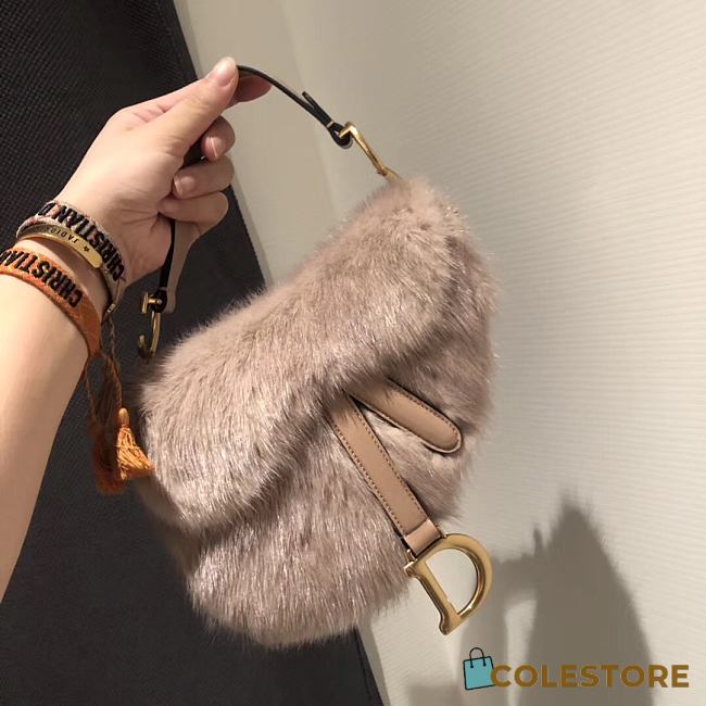 Colestore Dior Saddle Bag Brown Fur - 1