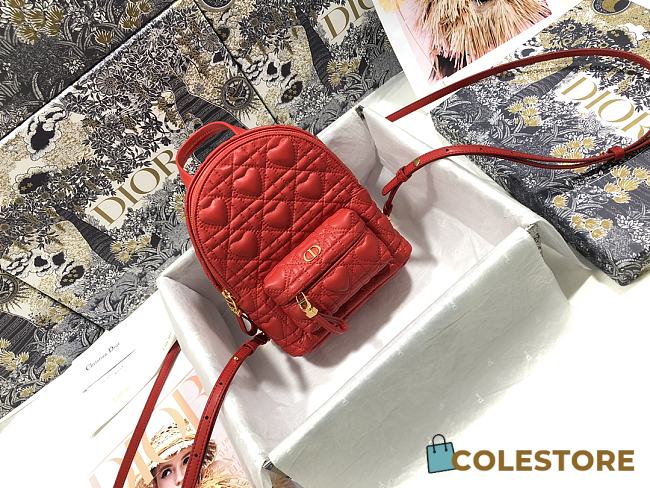 Colestore Dior Backpack Red 16 x 21 x 8.5 cm - 1