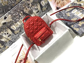 Colestore Dior Backpack Red 16 x 21 x 8.5 cm