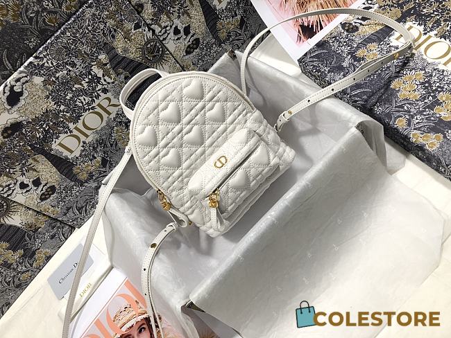 Colestore Dior Backpack White 16 x 21 x 8.5 cm - 1