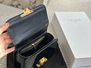 Women Celine Teen Garance Bag In Patent Calfskin Shiny Leather Black 18cm - 2